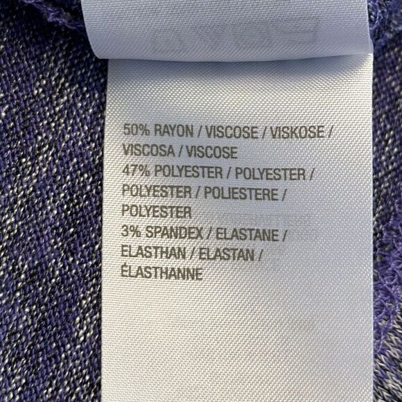 LOGO By Lori Goldstein Tunic Size Small Purple Long Sleeves Knit - Picture 13 of 13